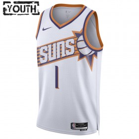 Dres Phoenix Suns Devin Booker Nike 2023-24 Association Edition Bijela Swingman - Dječji